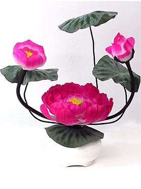 광섬유 3봉 분홍연꽃